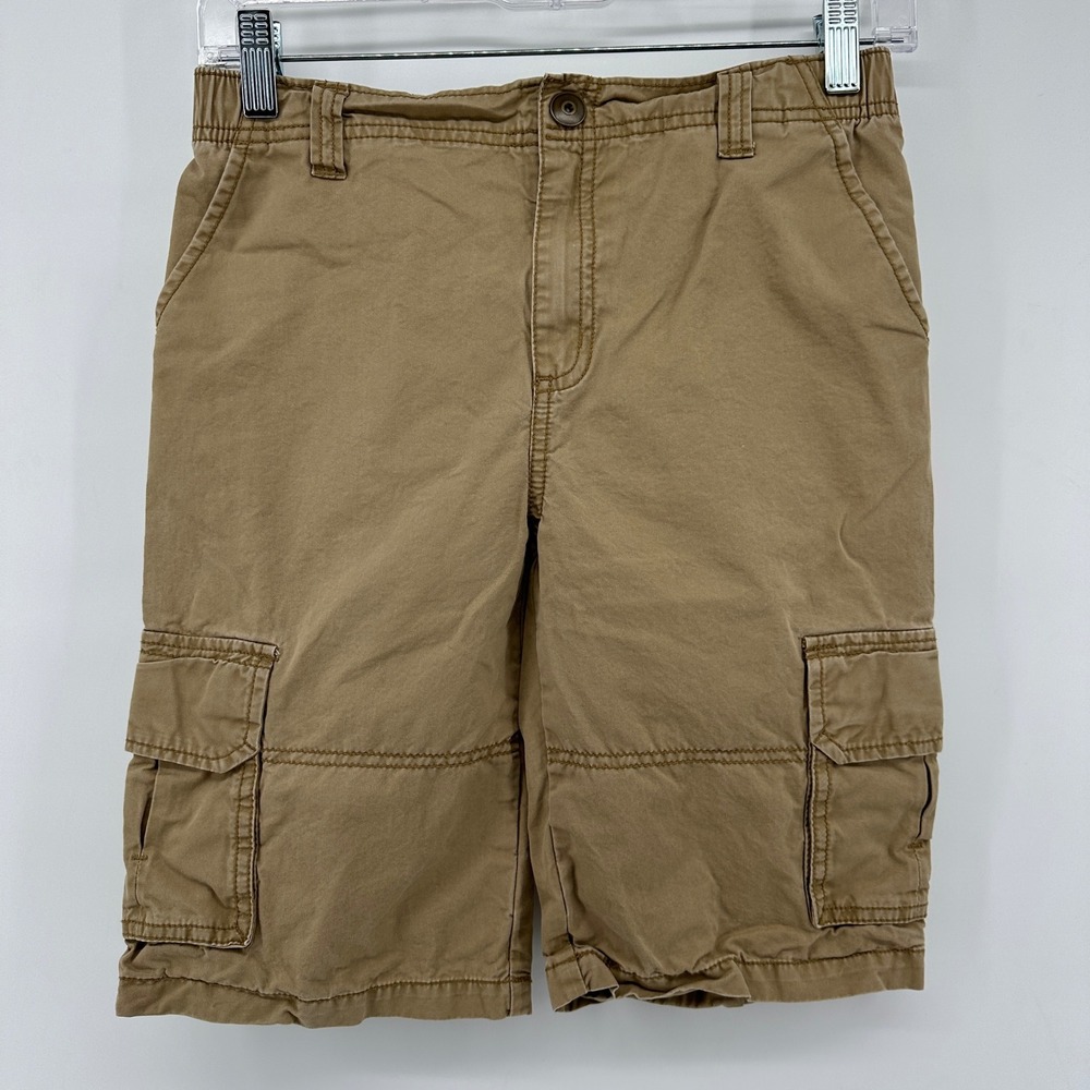 Gymboree Boys Khaki Tan Cotton Twill Cargo Shorts Size 12 140136222